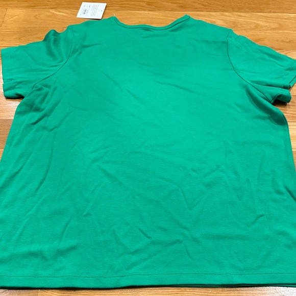 NWT Croft & Barrow crewneck green short sleeve top size 1X . - Picture 4 of 8